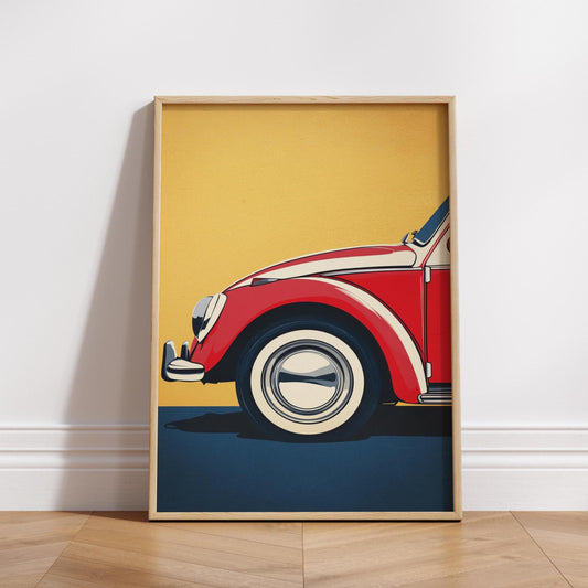 Classic German Car Matte Poster, Vintage Wall Art, Home Decor, Gift for Car Enthusiasts, Unique Room Decoration, Perfect for Living Room