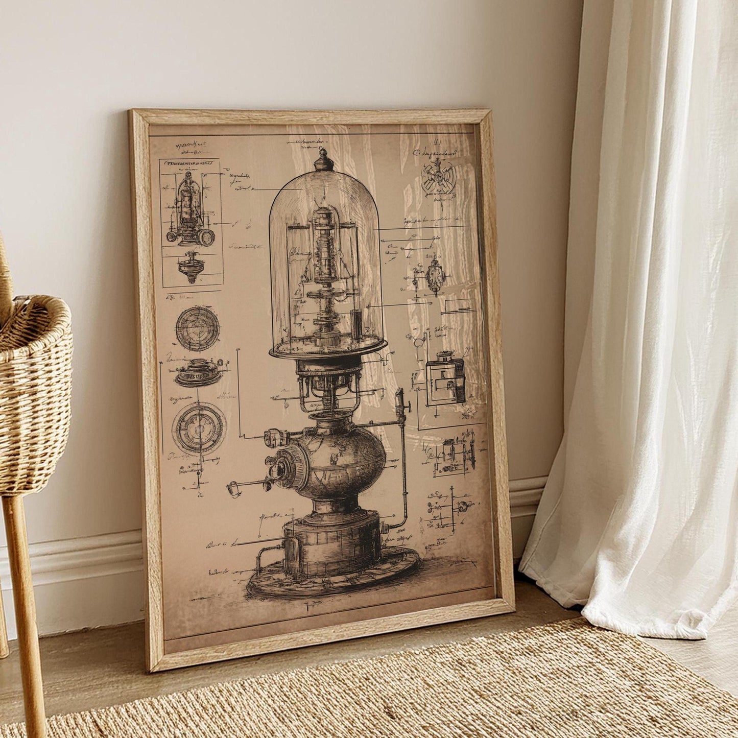 Vintage Engineering Matte Vertical Posters, Industrial Art Prints for Home Decor, Gift for Engineers, Science Enthusiasts, Mechanical
