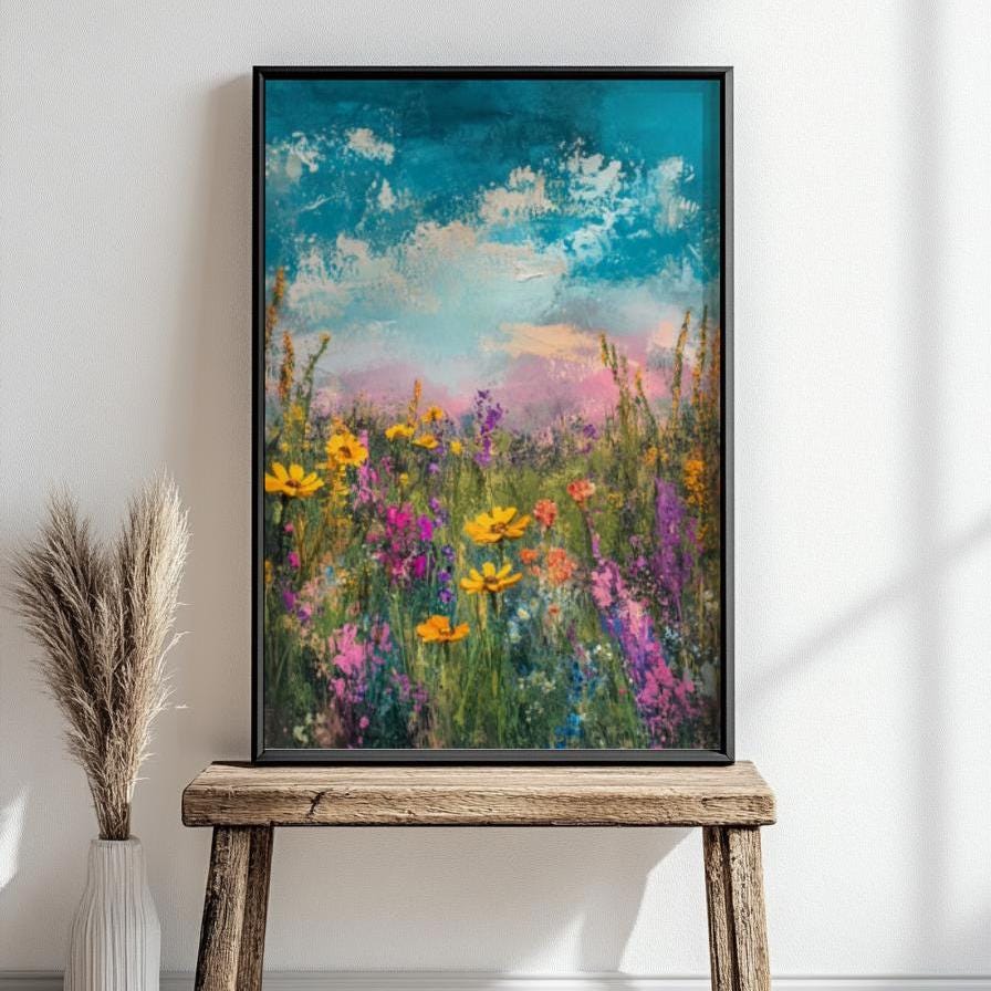 Vibrant Floral Matte Vertical Posters, Wall Art Decor, Nature-Inspired Gifts, Colorful Art for Home, Garden Lovers, Spring Decor