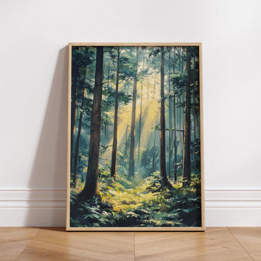 Serene Forest Poster, Nature-Inspired Wall Art, Forest Poster, Perfect for Home or Office, Gift for Nature Lovers, Forest Art