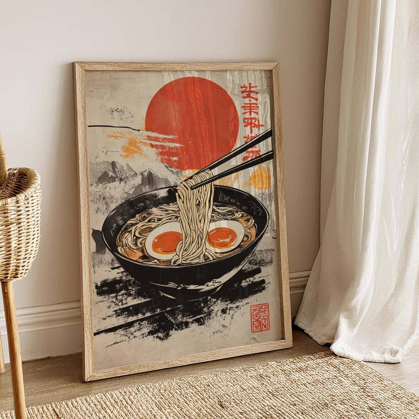 Japanese Ramen Matte Vertical Posters, Wall Art, Home Decor, Foodie Gift, Asian Cuisine Wall Decor, Kitchen Aesthetic, Japanese Art, Ramen.