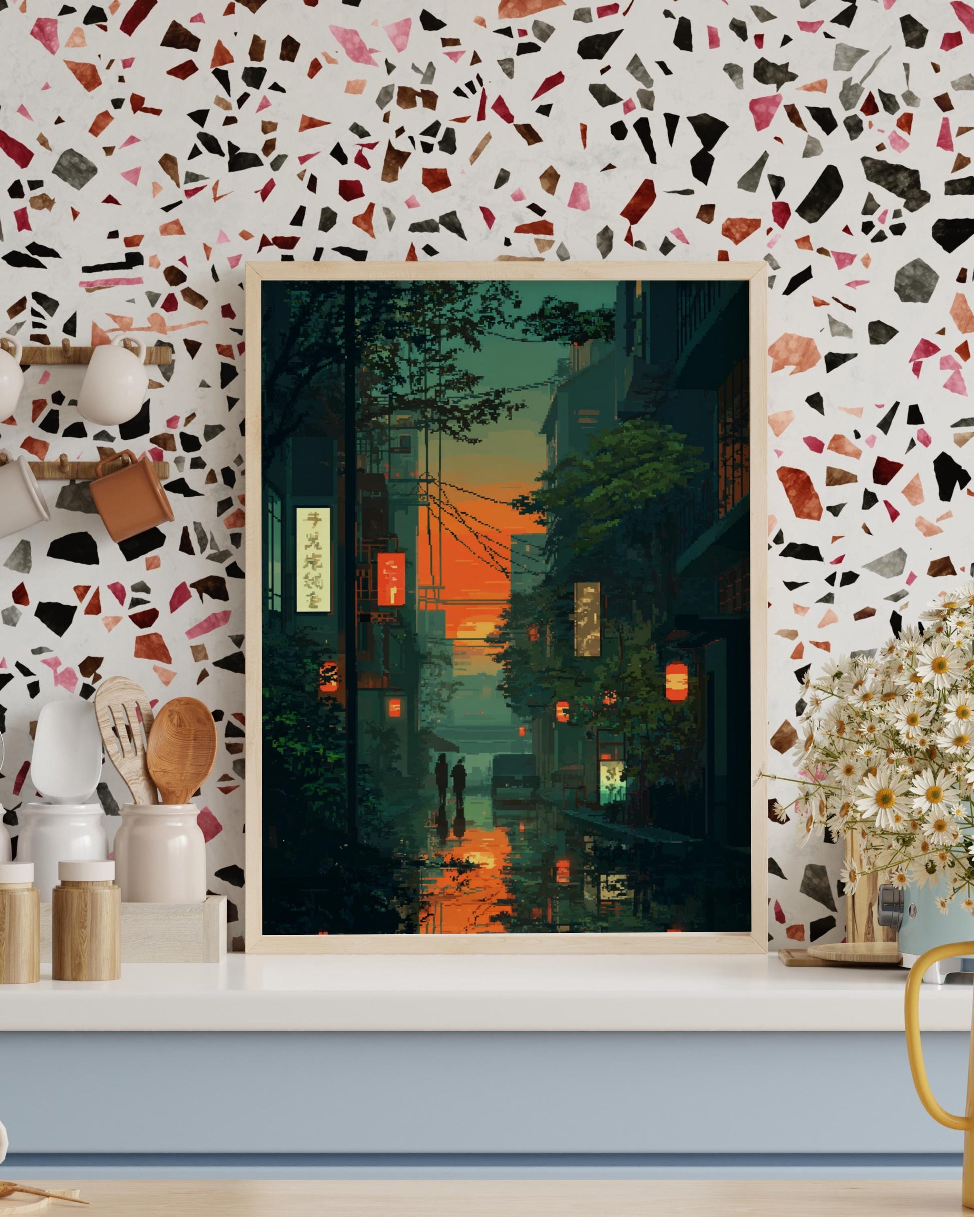 Urban Evening Matte Poster | Vintage Cityscape Wall Art, Aesthetic Home Decor, Perfect for Gift or Room Makeover