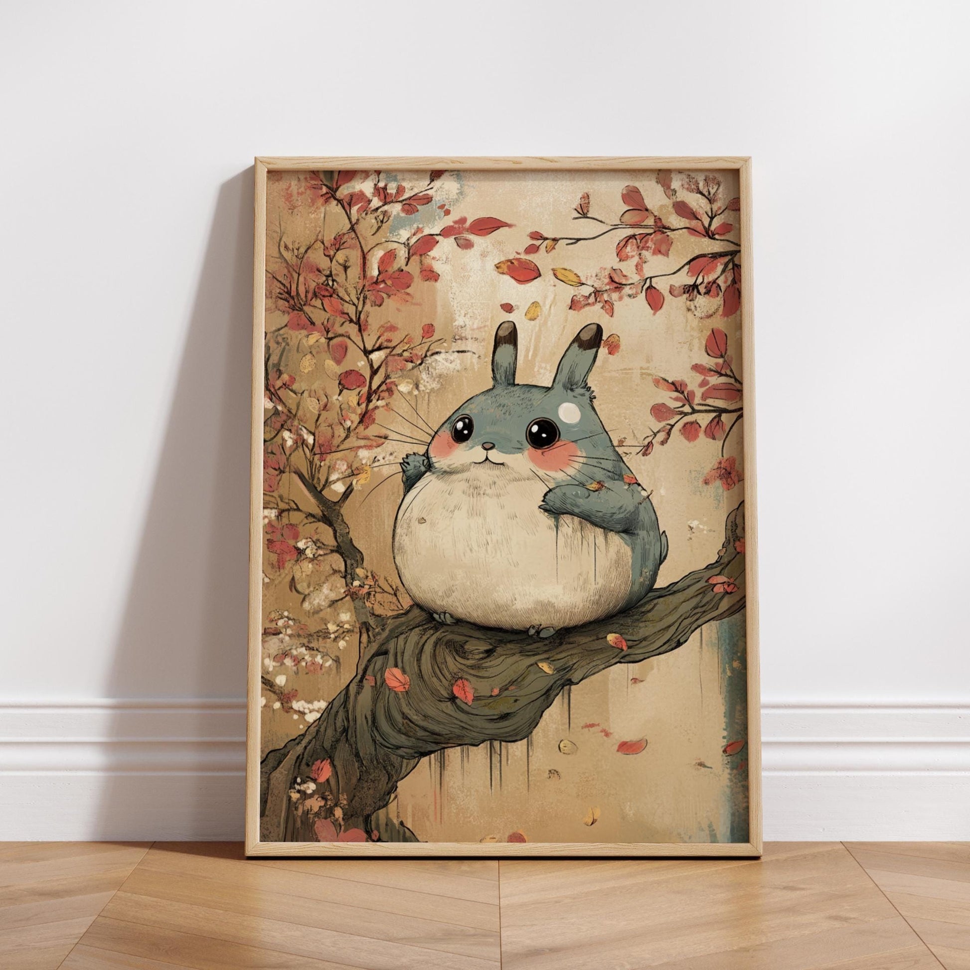 Whimsical Cute Bunny Matte Posters for Home Decor, Cute Animal Art, Vintage Aesthetic, Great for Kids' Rooms, Gift for Nature Lovers