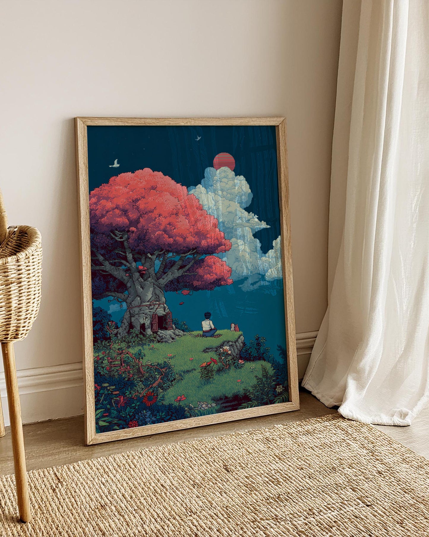 Enchanting Matte Vertical Posters, Tree Landscape Art, Home Décor, Wall Art, Perfect for Gifts, Nature-Inspired Decor