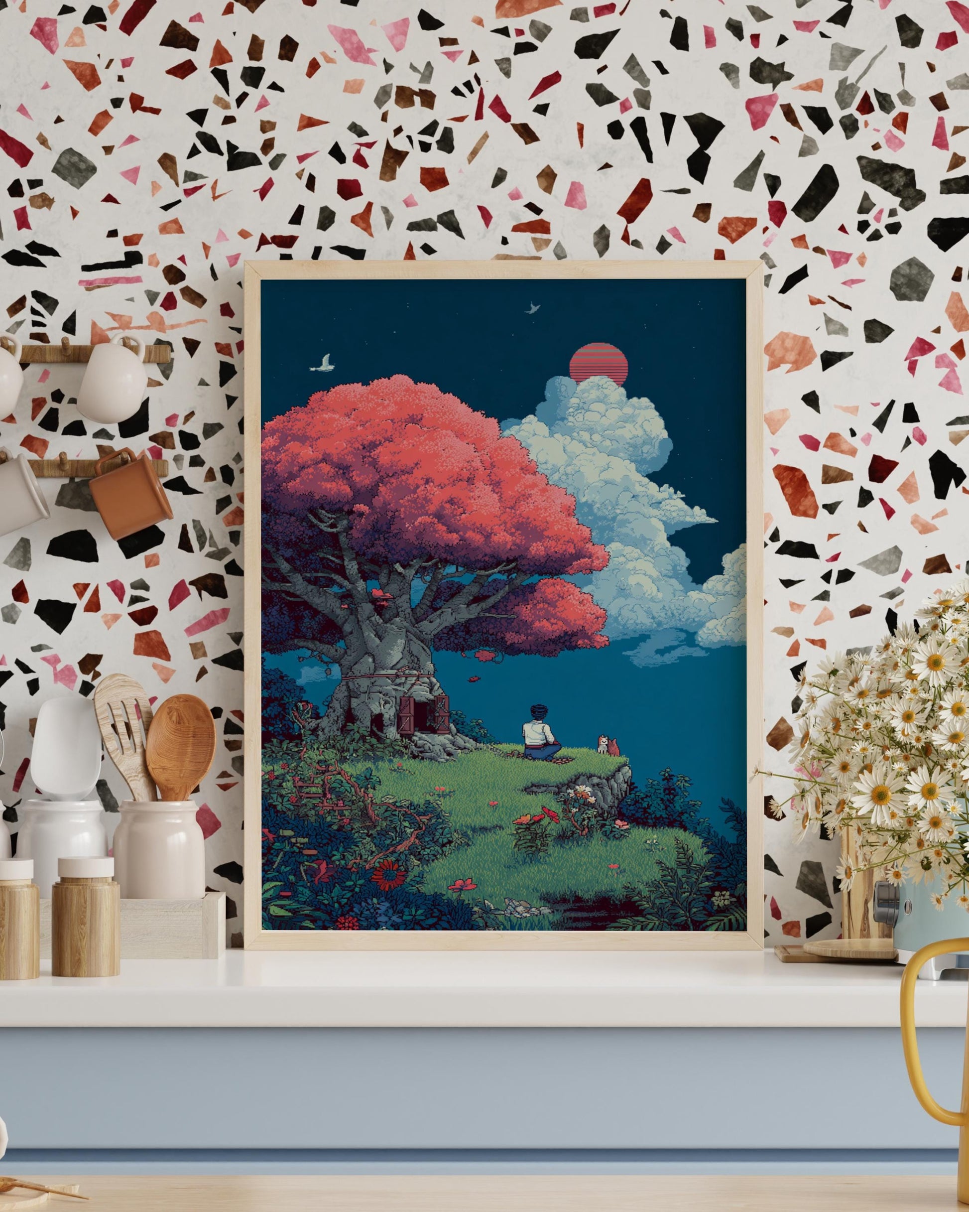 Enchanting Matte Vertical Posters, Tree Landscape Art, Home Décor, Wall Art, Perfect for Gifts, Nature-Inspired Decor