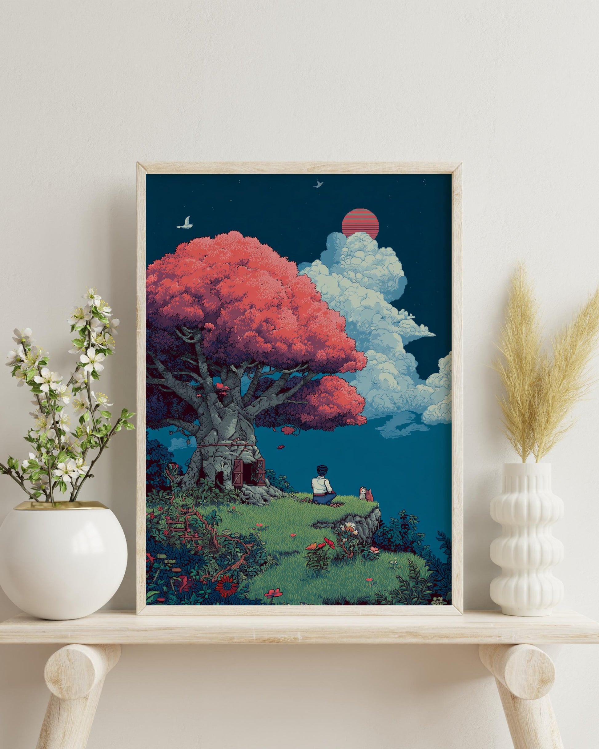 Enchanting Matte Vertical Posters, Tree Landscape Art, Home Décor, Wall Art, Perfect for Gifts, Nature-Inspired Decor