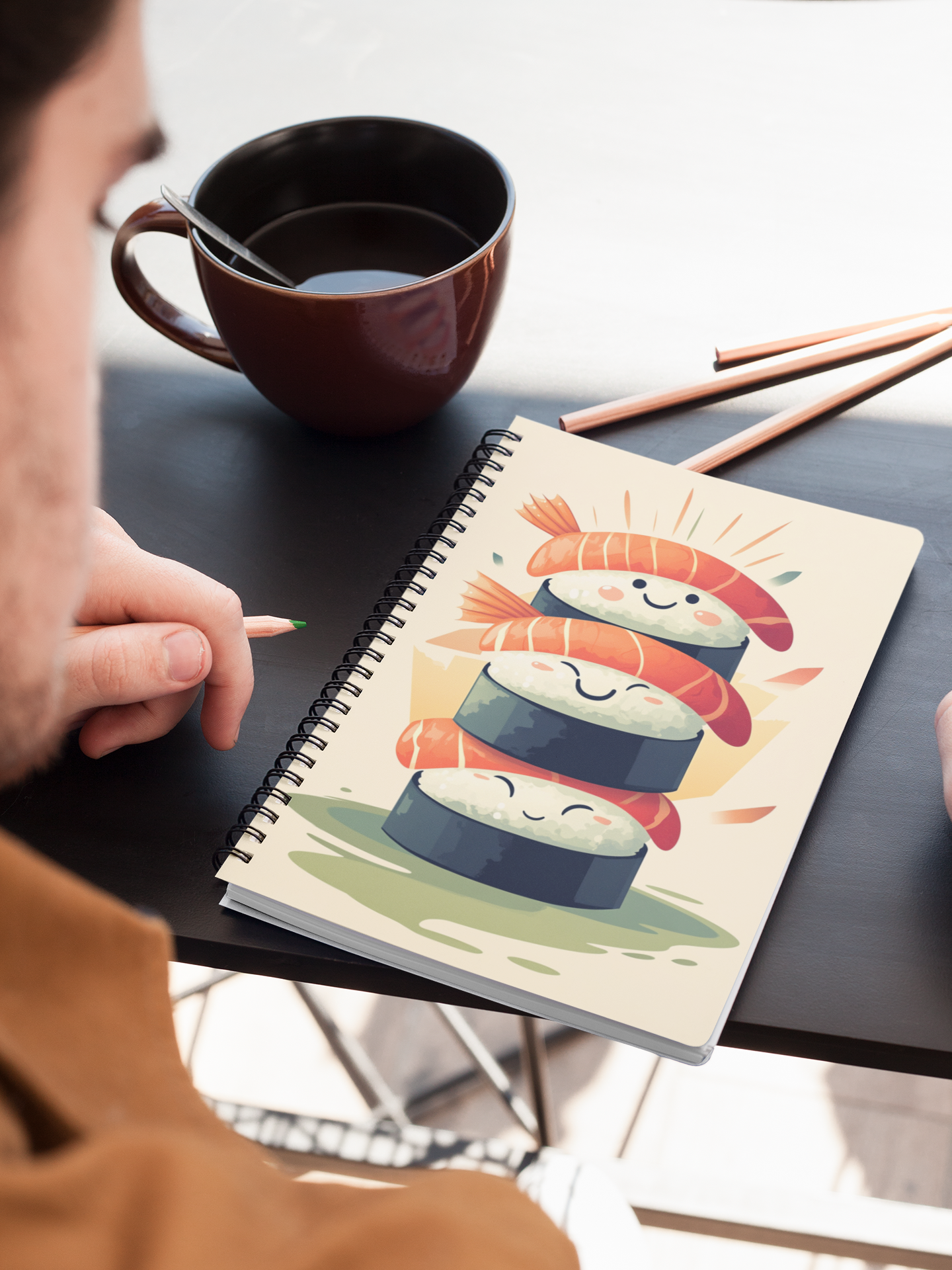 Cute Sushi Spiral Notebook