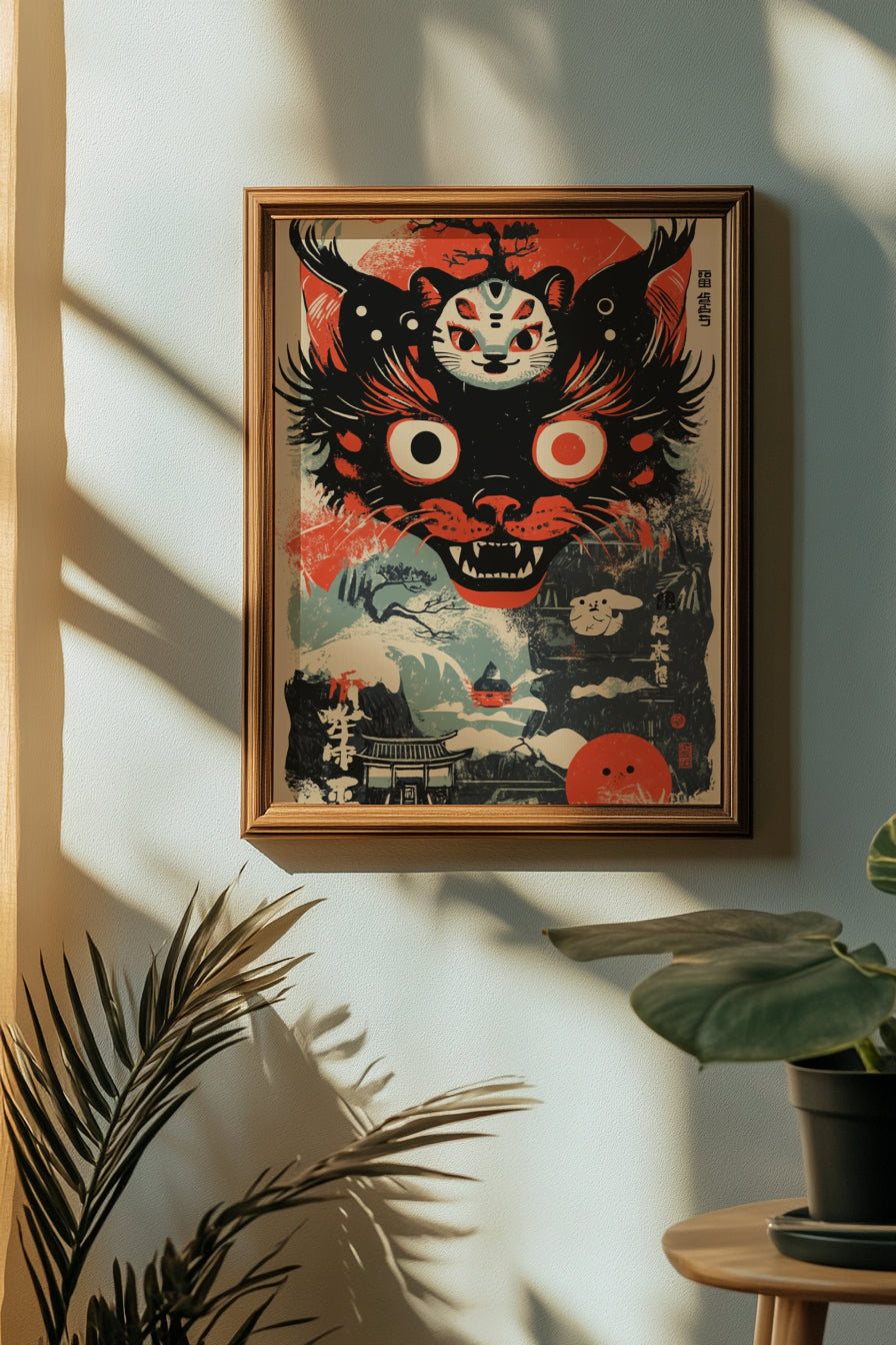 Cat Demon Art Poster