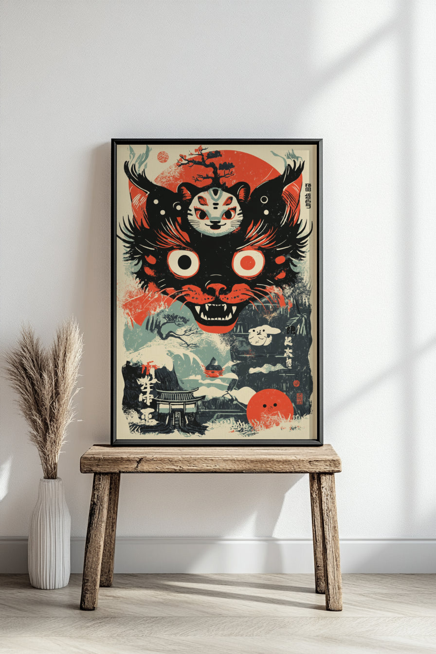 Cat Demon Art Poster