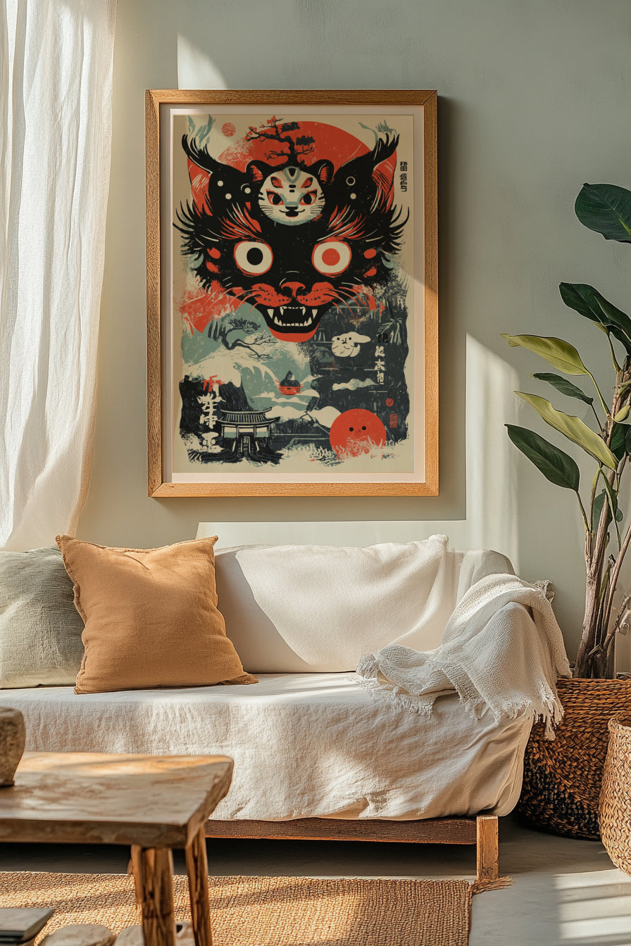 Cat Demon Art Poster